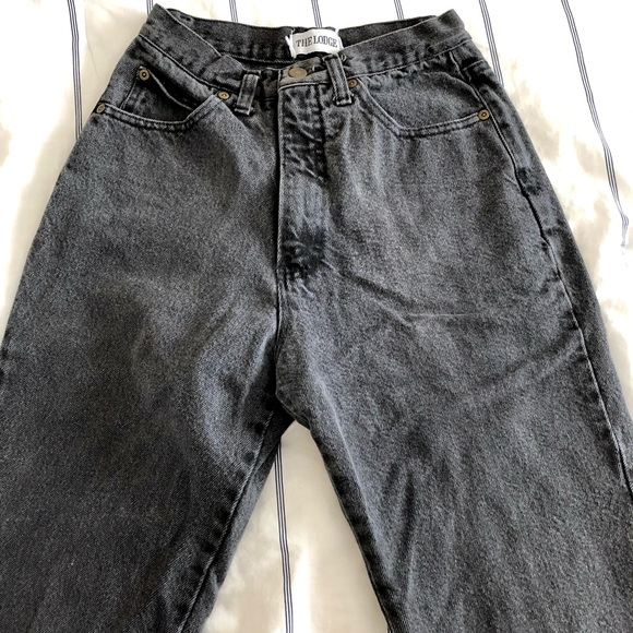 Vintage Denim - Faded black mom jeans curvy fit